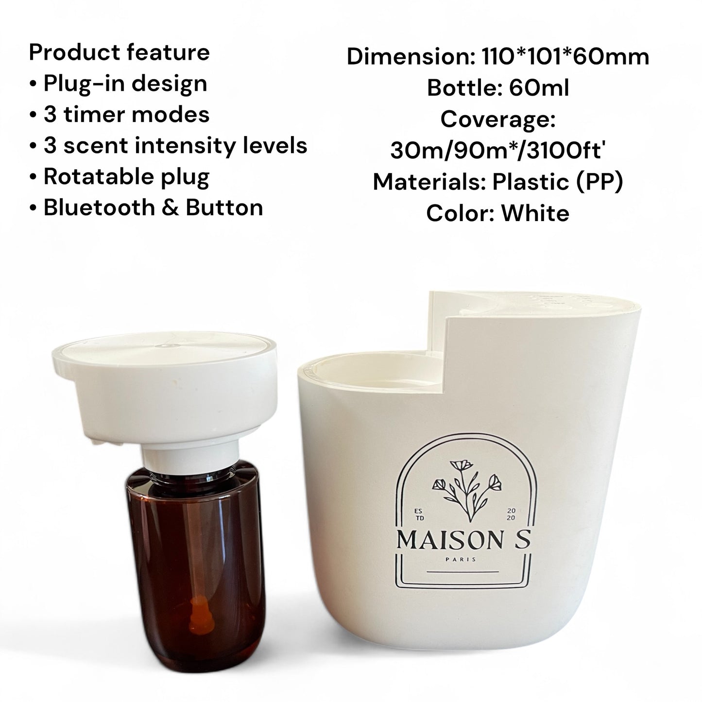 Mini Home Fragrance Diffuser Plug-In