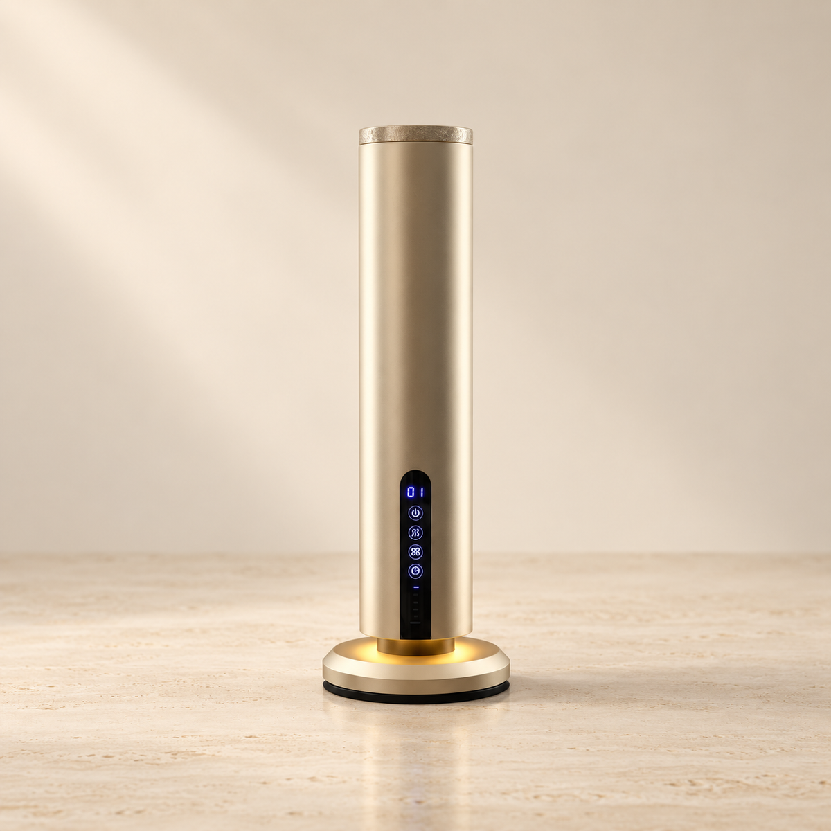 EiraMist Tower on a warm ivory luxury background