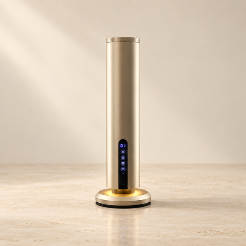 EiraMist Tower on a warm ivory luxury background