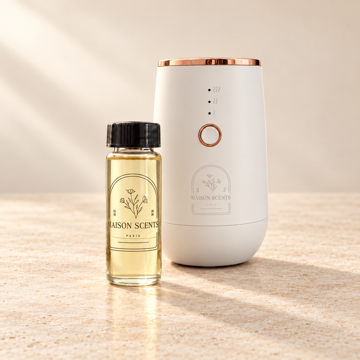 Journey Companion Bundle – Travel/Car Diffuser + 50 ML Fragrance Oil – Maison Scents luxury product image