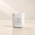 Mini Home Fragrance Diffuser Plug-In on a warm ivory luxury background
