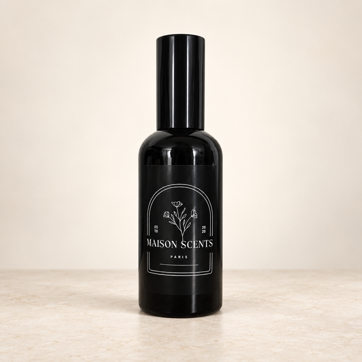 Divine Oud Room Spray by Maison Scents on an ivory studio background