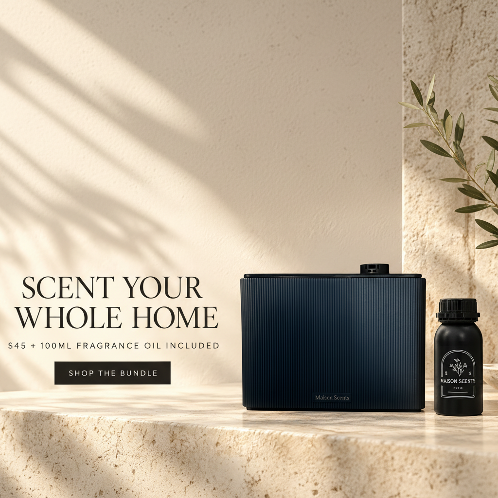 Maison Scents S45 luxury cold-air diffuser and fragrance oil bundle
