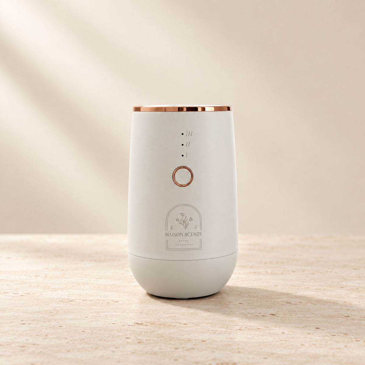 Travel Diffuser / Car Diffuser on a warm ivory luxury background