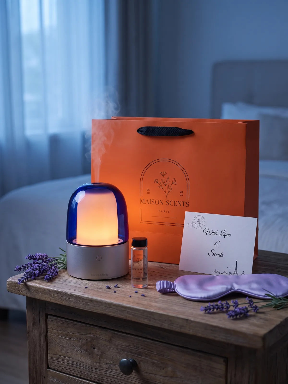 Calm Lover Gift Set - Glow Ball Diffuser + 30ML Fragrance Oil, scent notes